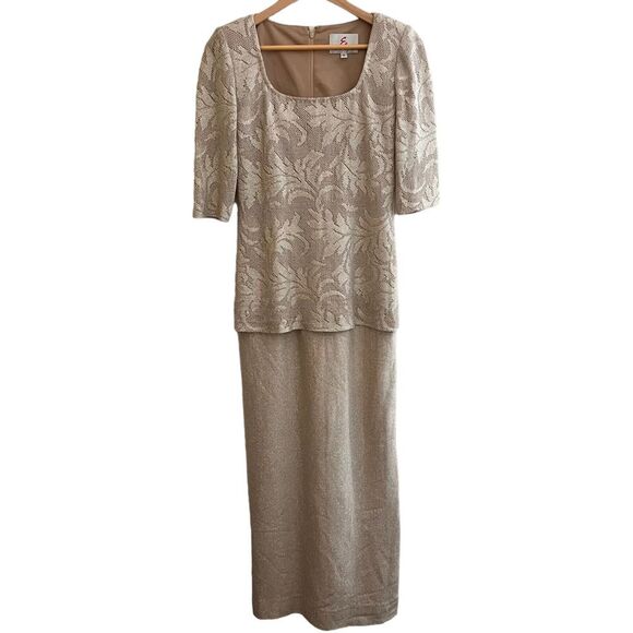 Vintage Dresses & Skirts - Vintage En Francais Dress Huey Waltzer Formal Evening Maxi 6